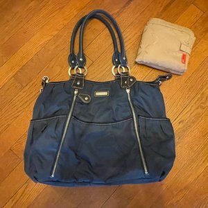 Storksak Olivia Nylon Diaper Bag in navy